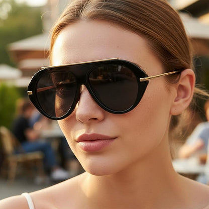 Ochelari De Soare Dama Techsuit 8092, Negri Portocalii