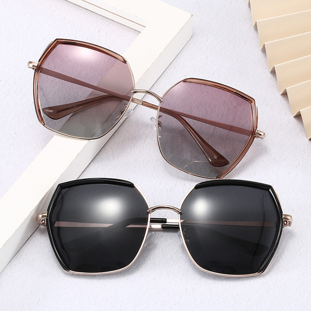 Ochelari De Soare Dama Techsuit 9768, Polarizati, Protectie UV, Gri Aurii Verzi