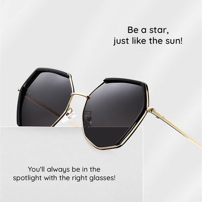 Ochelari De Soare Dama Techsuit 9768, Polarizati, Protectie UV, Gri Aurii Verzi