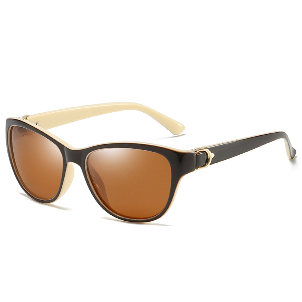 Ochelari De Soare Dama Techsuit A572, Polarizati, Protectie UV, Maro Albi