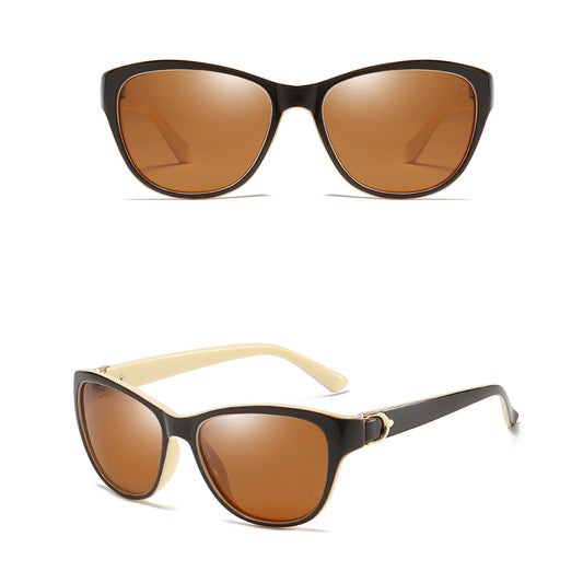 Ochelari De Soare Dama Techsuit A572, Polarizati, Protectie UV, Maro Albi