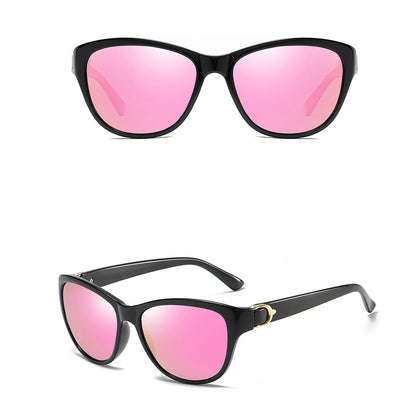 Ochelari De Soare Dama Techsuit A572, Polarizati, Protectie UV, Negri Roz