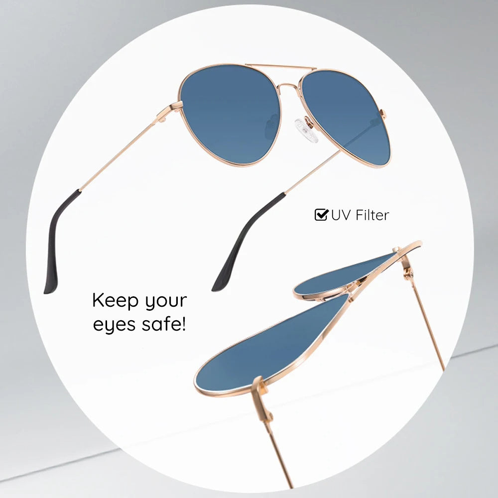 Ochelari De Soare Unisex Techsuit 3025, Protectie UV, Argintii Albastri