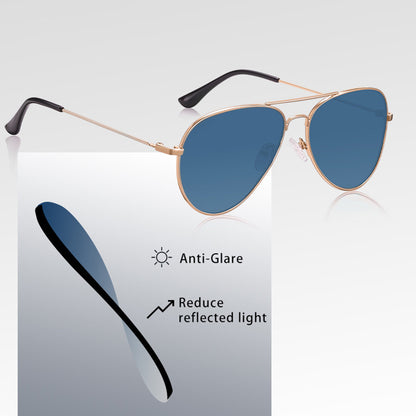 Ochelari De Soare Unisex Techsuit 3025, Protectie UV, Aurii Maro