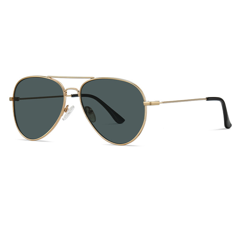 Ochelari De Soare Unisex Techsuit 3025, Protectie UV, Aurii Verzi