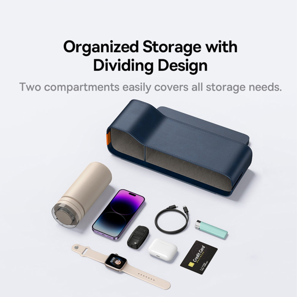 Organizator Auto Baseus OrganizeFun pentru spatiu dintre consola si scaun, Albastru C20256502311-00