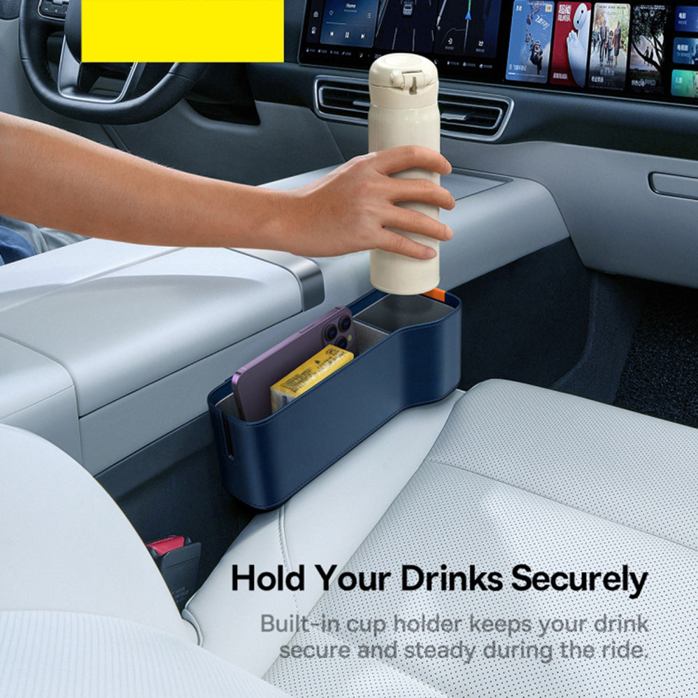 Organizator Auto Baseus OrganizeFun pentru spatiu dintre consola si scaun, Albastru C20256502311-00