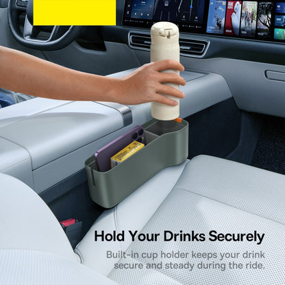 Organizator Auto Baseus OrganizeFun pentru spatiu dintre consola si scaun, Gri C20256502831-00