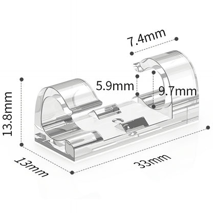 Organizator Cabluri CableCreation CT1001, Set 50 bucati, Transparent