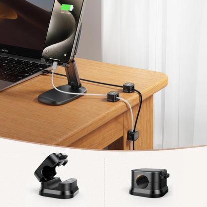 Organizator Cabluri Joyroom JR-ZS368, Set 6 Bucati, Negru