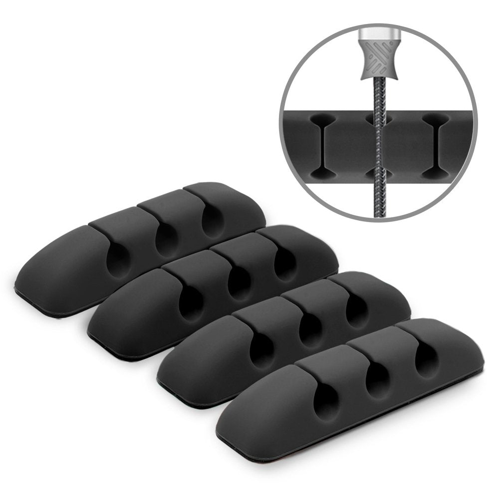 Organizator Cabluri Ringke, Set 4 bucati, Negru
