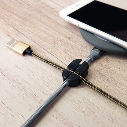 Organizator Cabluri Ringke, Set 6 bucati, Negru