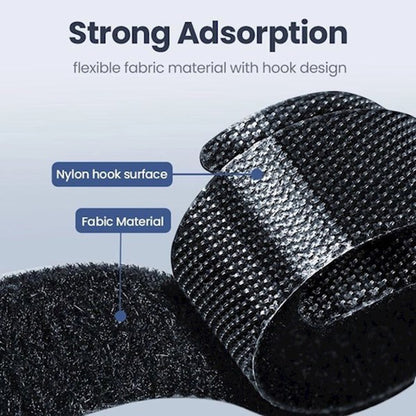 Organizator Cabluri UGREEN LP401, Velcro, Set 3 Bucati, Negru