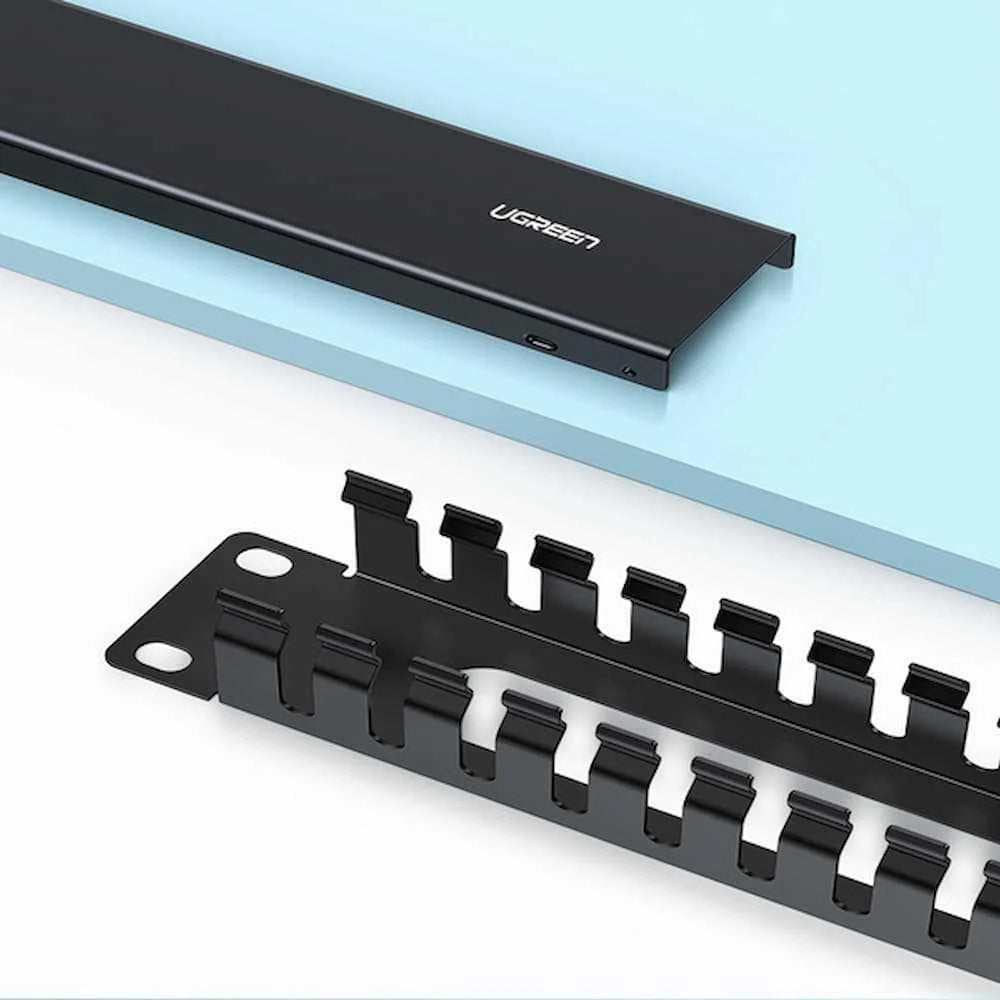 Organizator Cabluri UGREEN NW128, 24 Porturi, Negru