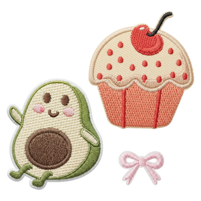Patch / Petic Textil OEM Avocado, Set 3 bucati, Multicolor