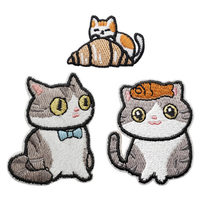 Patch / Petic Textil OEM Cat 1, Set 3 bucati, Multicolor