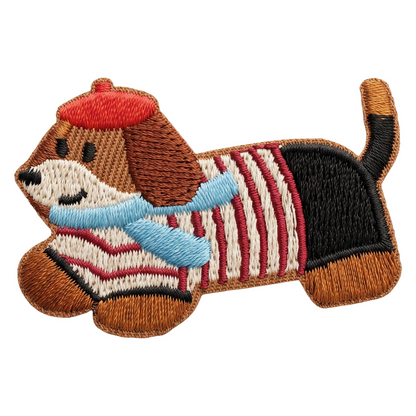 Patch / Petic Textil OEM Dachshund, Set 3 bucati, Multicolor
