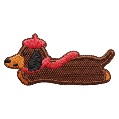 Patch / Petic Textil OEM Dachshund, Set 3 bucati, Multicolor