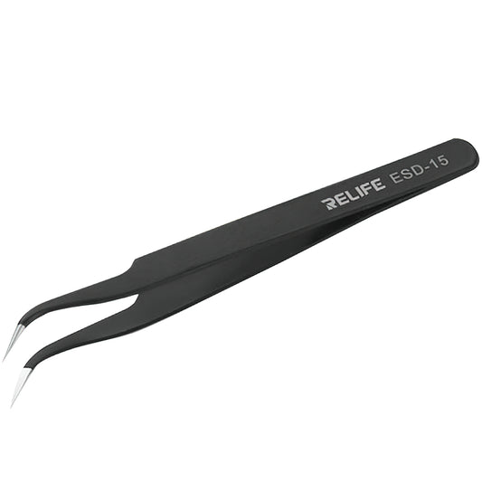 Penseta Curbata Relife RL-ESD-15, Neagra