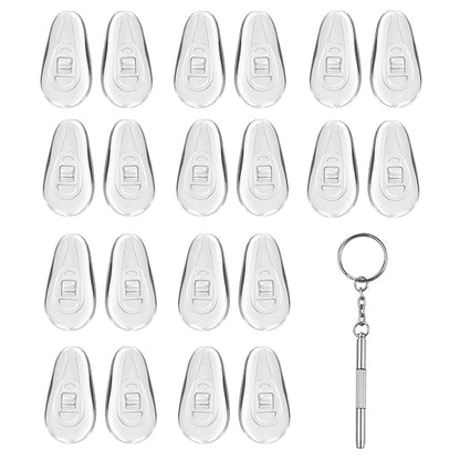 Pernute Siliconice Ochelari si Surubelnita Techsuit ST1, Set 10 bucati, Transparente