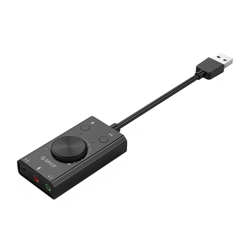 Placa de sunet USB Orico SC2, 3 x Jack 3.5mm, Neagra
