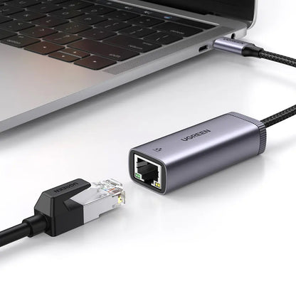 Placa Retea UGREEN CM483, RJ45, USB-C, Gri