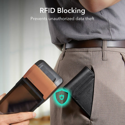 Portofel ESR Classic Geo cu functie Find My si Protectie RFID, Negru, Resigilat