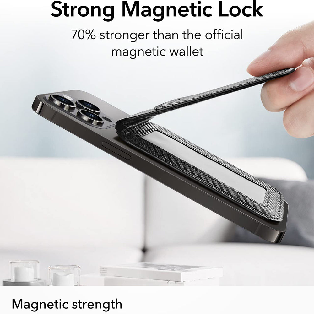 Portofel Magsafe, ESR, Carbon, Negru