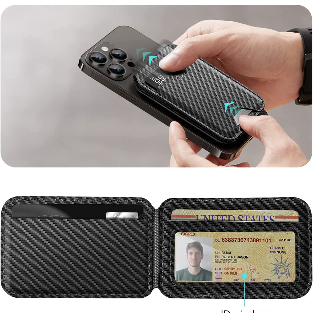 Portofel Magsafe, ESR, Carbon, Negru