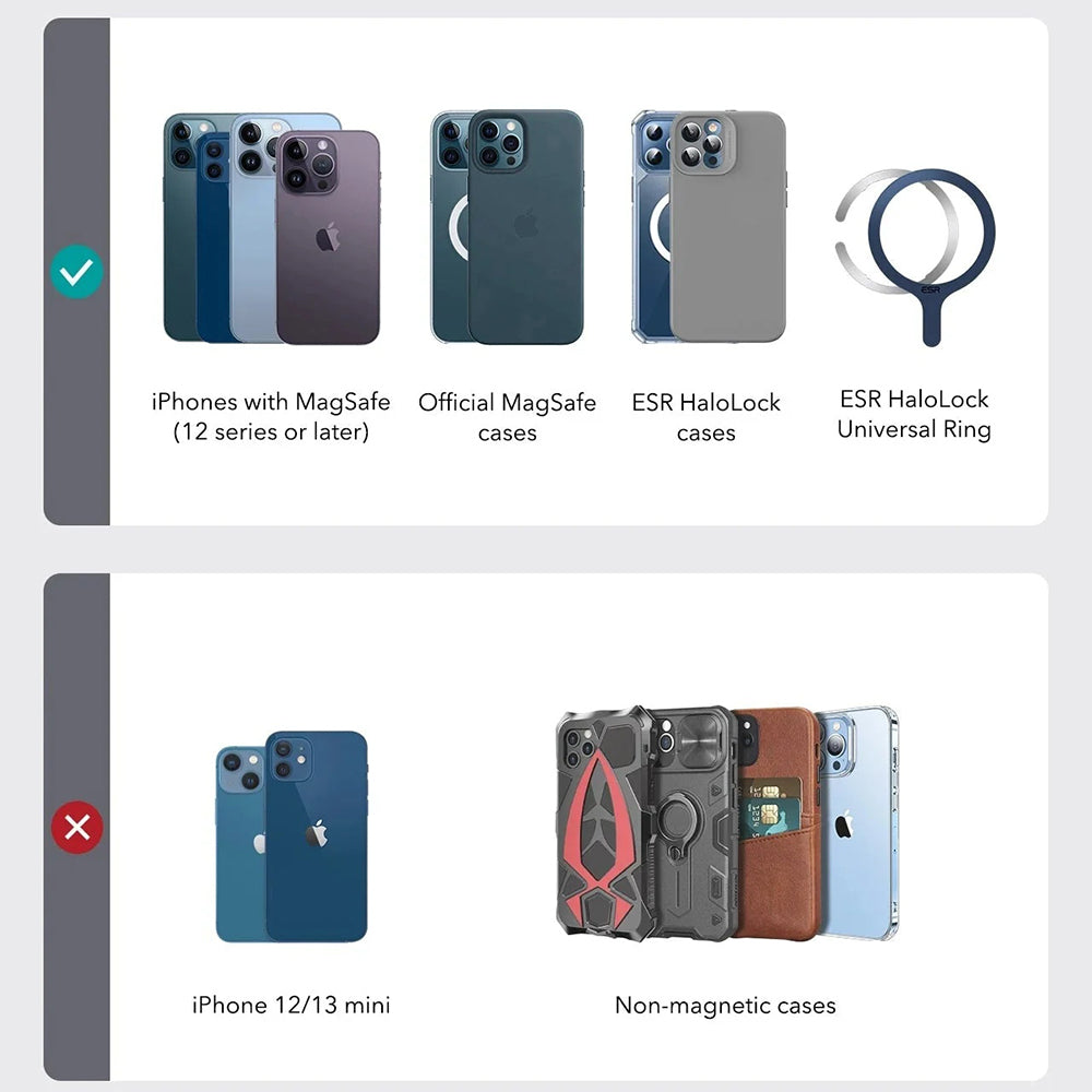 Portofel MagSafe, ESR, Findy my Wallet 3C, Maro