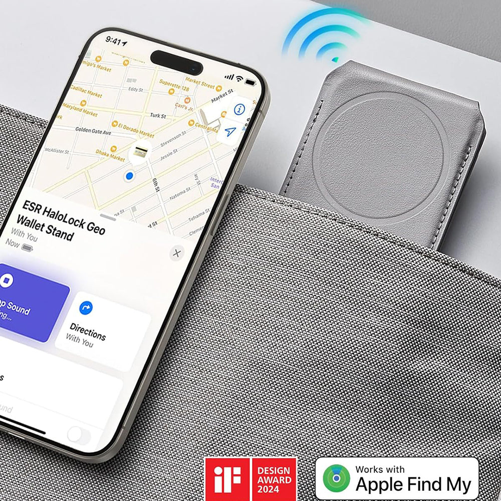 Portofel Magsafe, ESR, Findy my Wallet, Gri