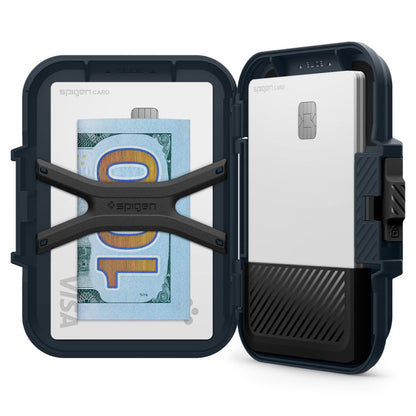 Portofel Magsafe, Spigen, Lock Fit, Negru