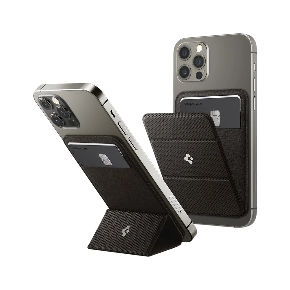 Portofel MagSafe, Spigen, MagFit Smart Fold, Gri AMP02766