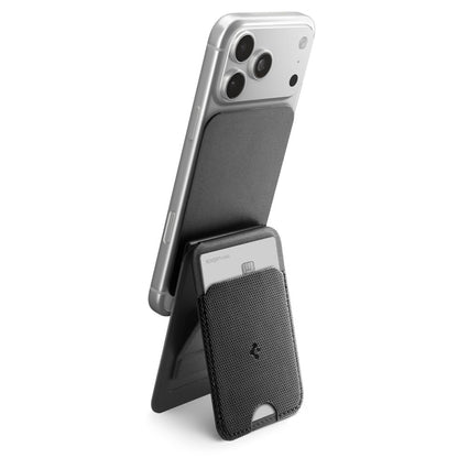 Portofel MagSafe, Spigen, Slim Fold Tripod S314-3, Negru AFA10751