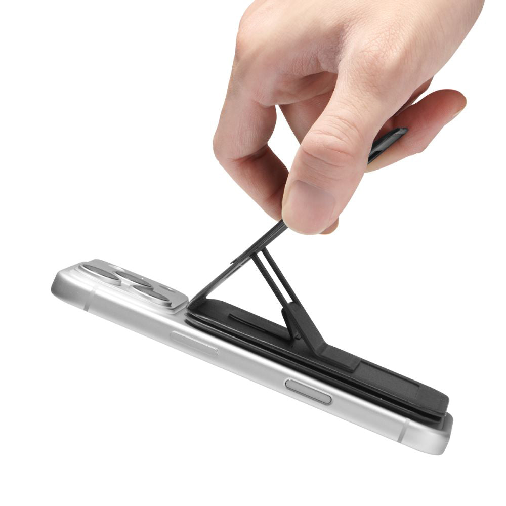 Portofel MagSafe, Spigen, Slim Fold Tripod S314-3, Negru AFA10751