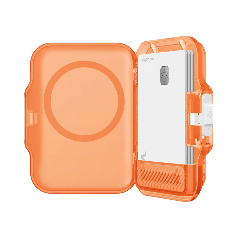 Portofel MagSafe, Spigen, TinTap MagFit+, Portocaliu Satinat AFA11381