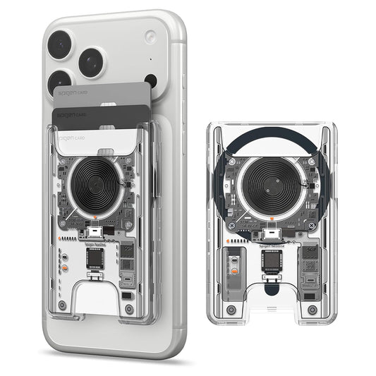 Portofel MagSafe, Spigen, Ultra Hybrid Zero One, Transparenta AFA11403