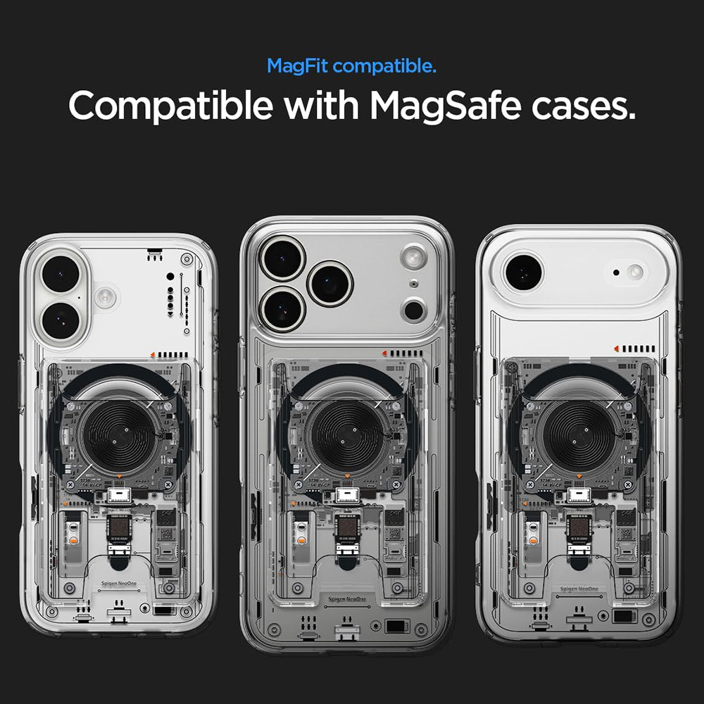 Portofel MagSafe, Spigen, Ultra Hybrid Zero One, Transparenta AFA11403