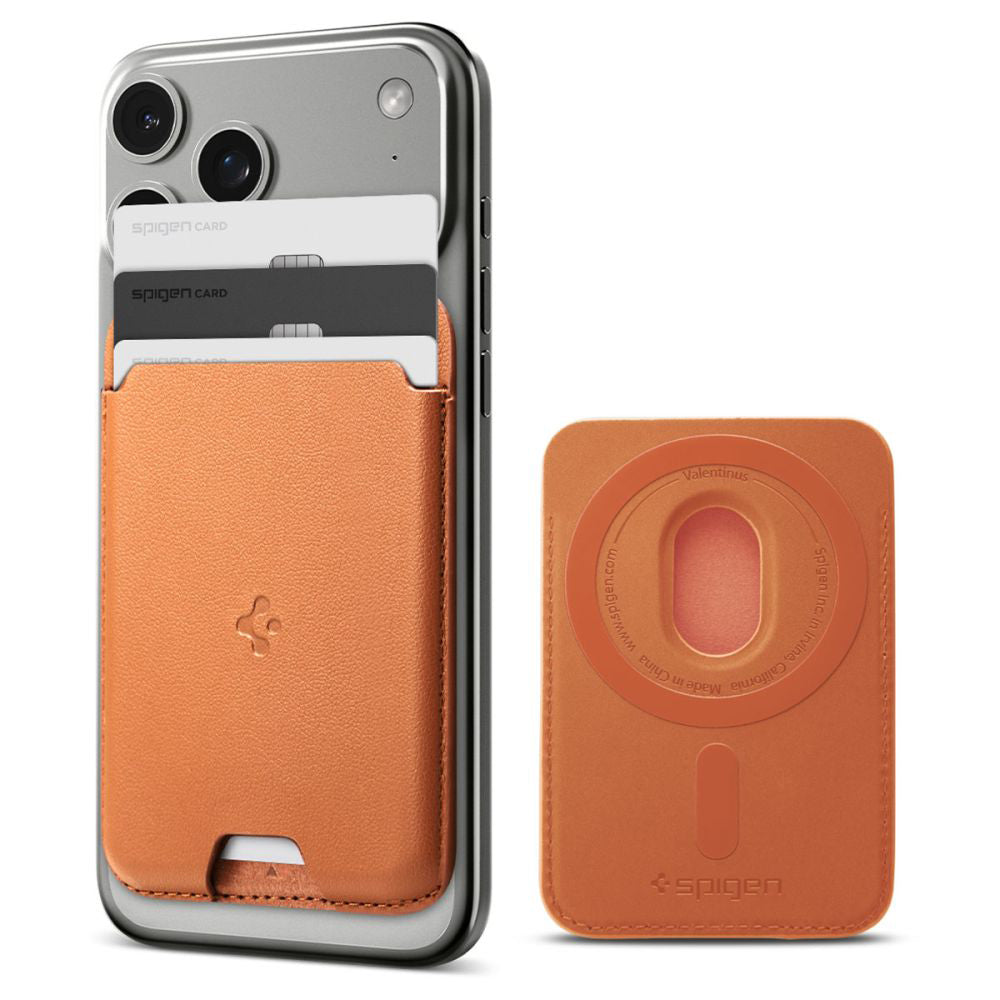 Portofel MagSafe, Spigen, Valentinus MagFit  , Portocaliu AFA11339