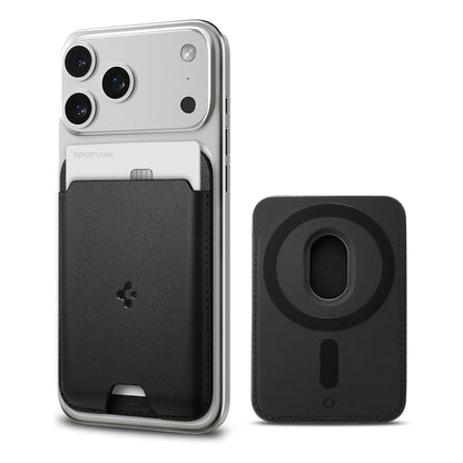 Portofel MagSafe, Spigen, Valentinus MagFit 2 Cards, Negru AMP02284