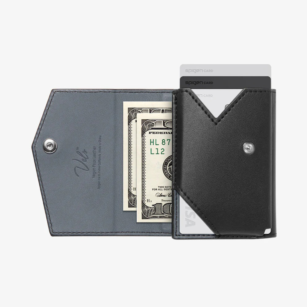 Portofel Magsafe, Spigen, Valentinus Pro, Negru