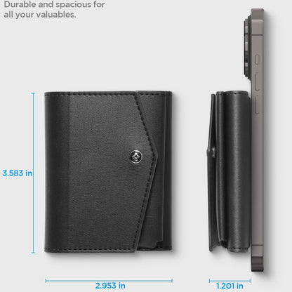 Portofel Magsafe, Spigen, Valentinus Pro, Negru