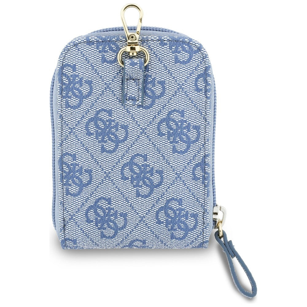 Portofel si Snur Telefon Guess 4G Metal Logo, Albastru