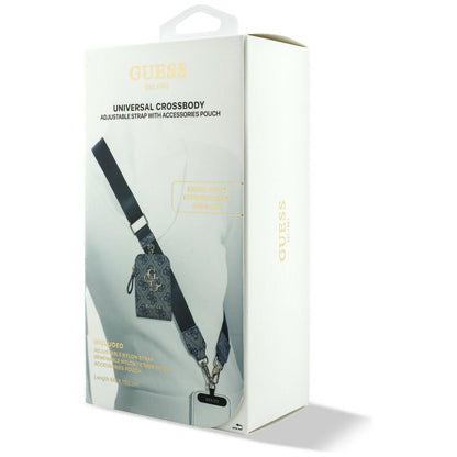 Portofel si Snur Telefon Guess 4G Metal Logo, Albastru