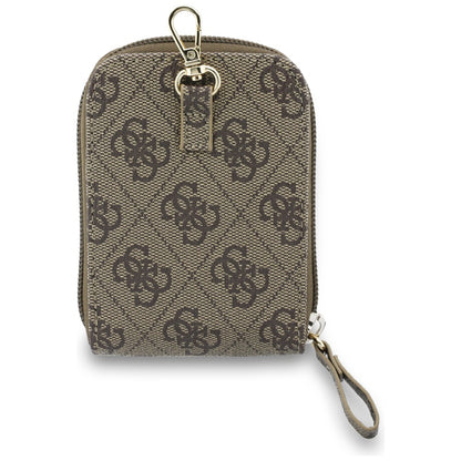 Portofel si Snur Telefon Guess 4G Metal Logo, Maro