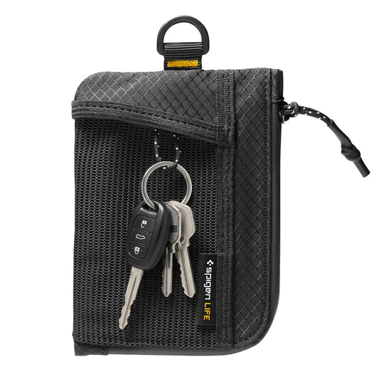 Portofel Spigen LF300 cu Protectie RFID, Negru AFA11229