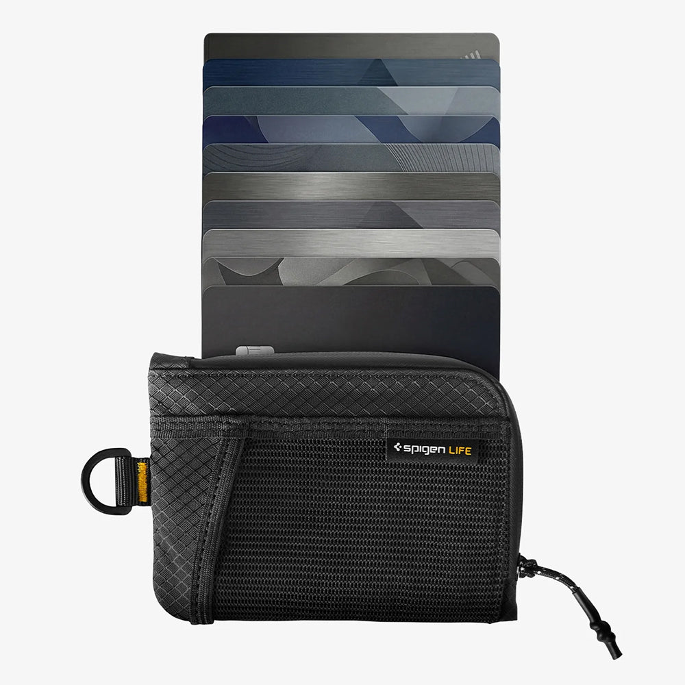 Portofel Spigen LF300 cu Protectie RFID, Negru AFA11229