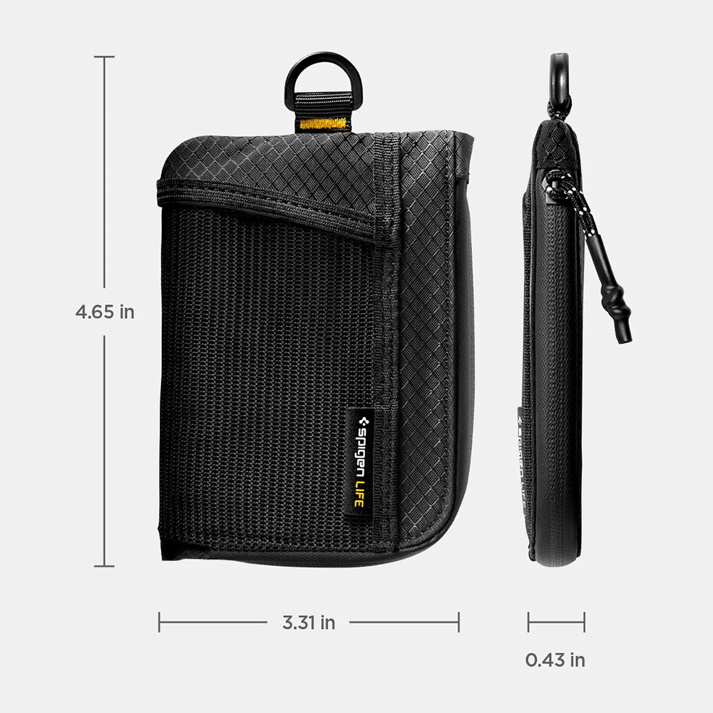 Portofel Spigen LF300 cu Protectie RFID, Negru AFA11229