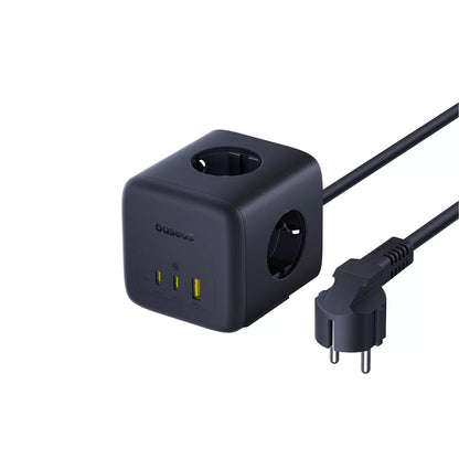 Prelungitor Baseus EnerFill FA11, 67W, 3.35A, 1 x USB-A - 2 x USB-C - 3 x Schuko, Negru E00082100123-00