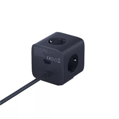 Prelungitor Baseus EnerFill FA11, 67W, 3.35A, 1 x USB-A - 2 x USB-C - 3 x Schuko, Negru E00082100123-00
